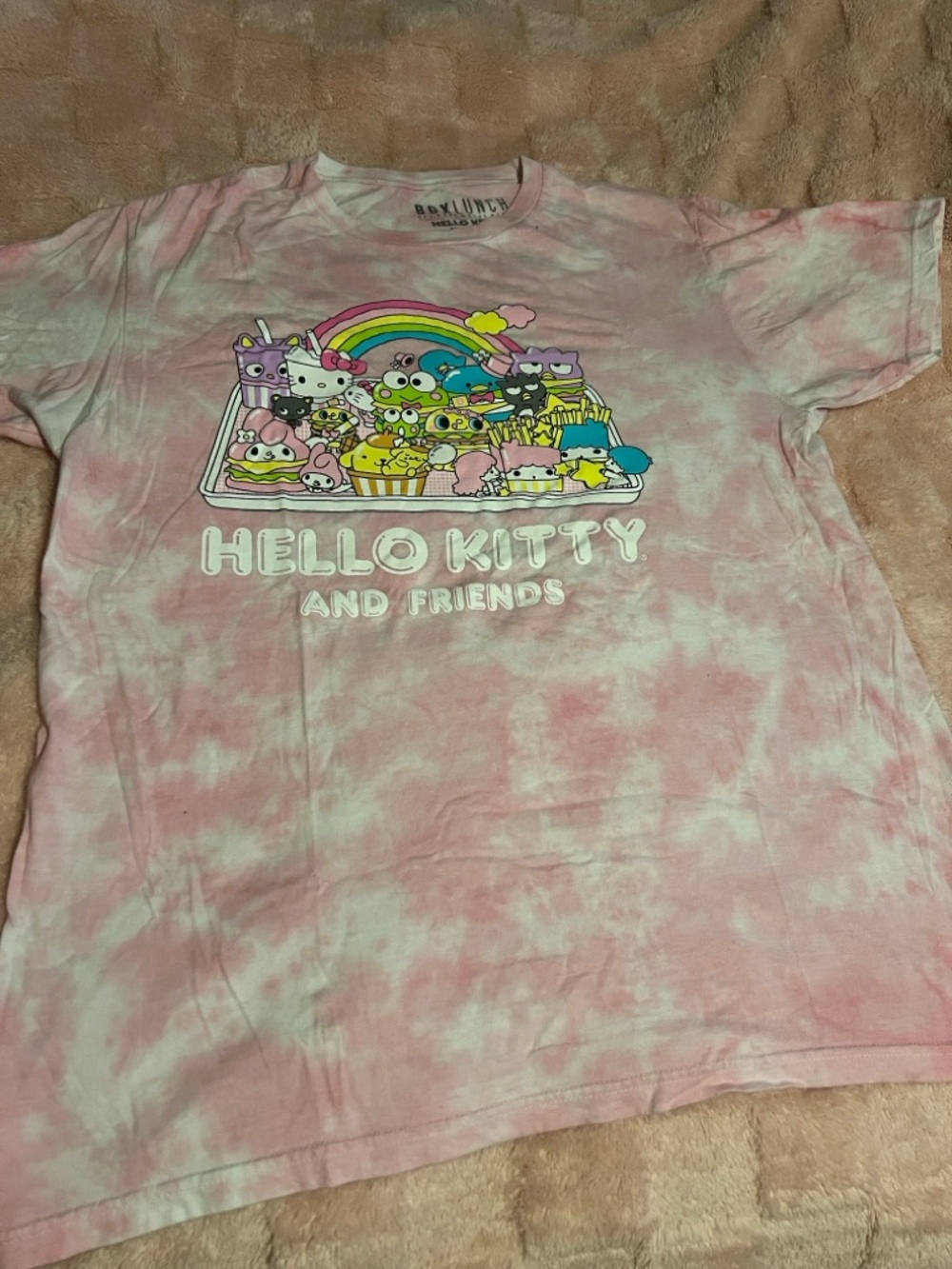 Hello Kitty Pink Tie-Dye Friends Graphic Tee